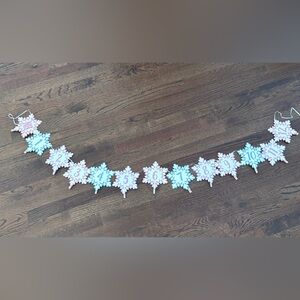 Winter Wonderland Snowflake “Months” Banner  - Blue, Pink and Purple